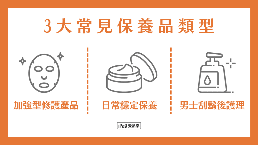 3大常見保養品類型
